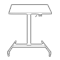 Mesa elevadora eléctrica de una sola pata.