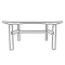 Mesa elevadora eléctrica de cuatro patas.